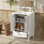 Meuble-lavabo moderne avec motif orné et charnières à fermeture en douceur-129220612