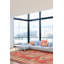 Tapis rouge en laine noué à la main de conception unique 3 pi 7 po x 4 pi 8 po Aimey