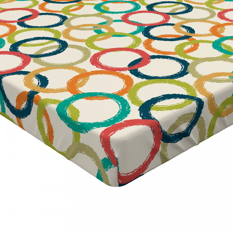Microfiber Geometric Fitted Sheet, Full Fitted Sheet