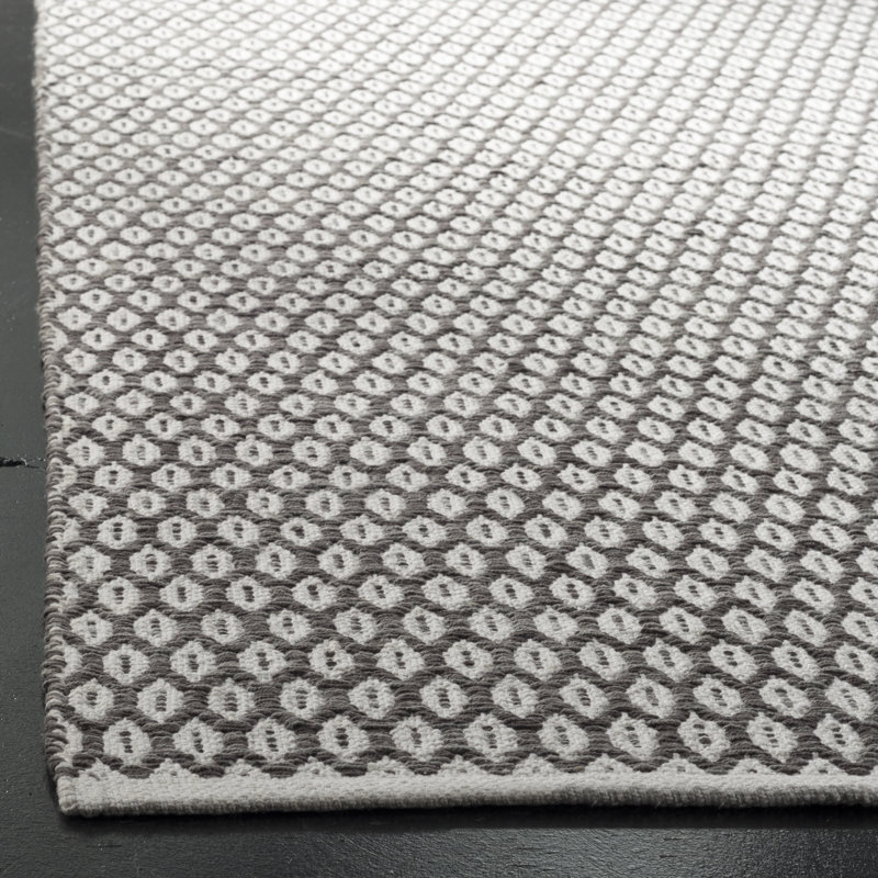Modena Hand Woven Cotton Geometric Rug, Runner 2'3" x 7'