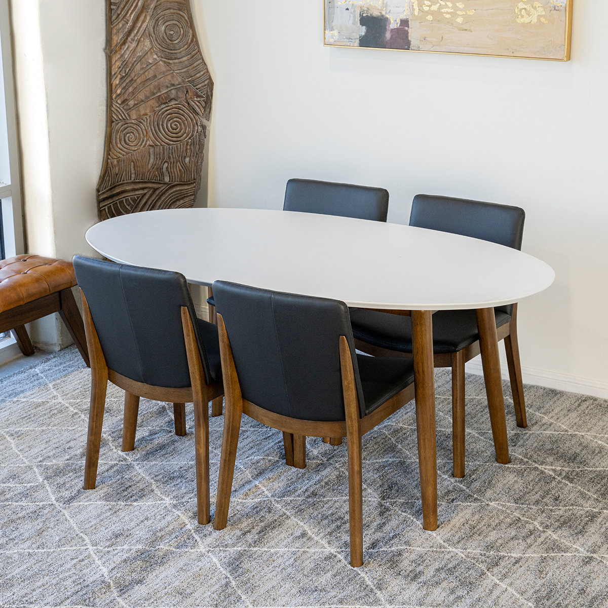 George Oliver 4 - Person Solid Wood Dining Set | Wayfair