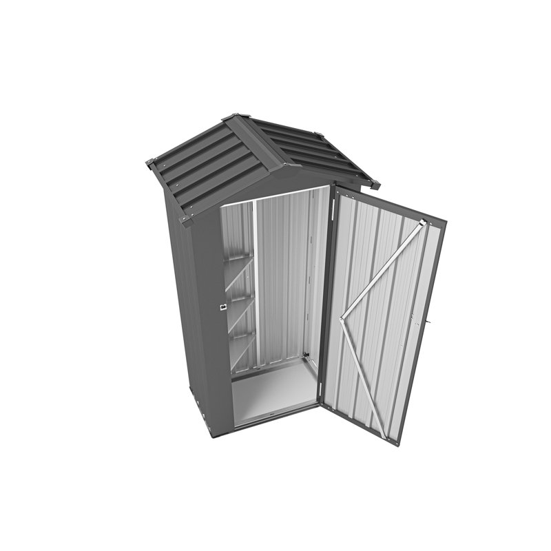 Feuille de fer galvanisé de haute qualité Campcraft, conception imperméable, aménagement intérieur raisonnable, équipé d'un système de verrouillage solide, facile à assembler et à déplacer, petite remise de jardin compacte en métal