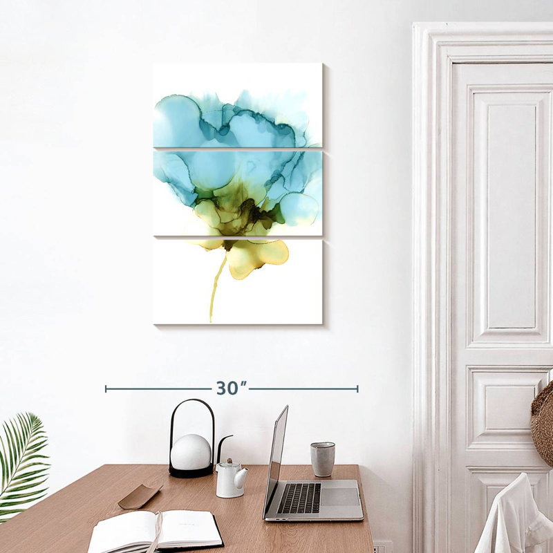 Avery Blooming Cyan II, 32" H x 20" W