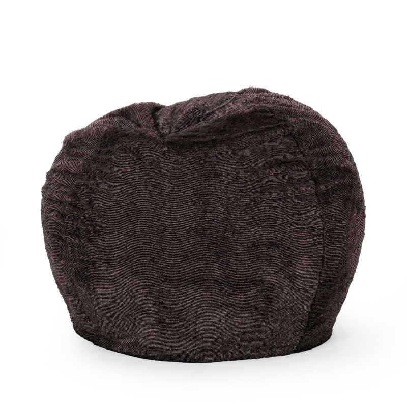 Fauteuil à billes arrondi en fausse fourrure 3 pieds Vida