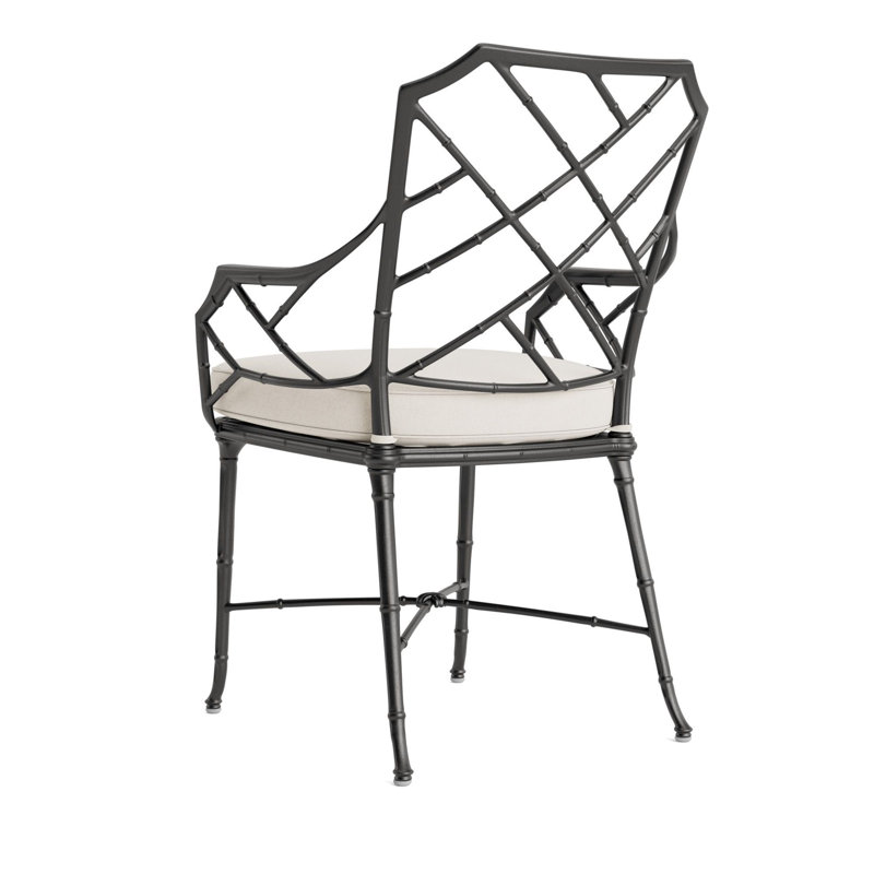 Calcutta Outdoor Dining Chair, Fusion Natural, Textured Pewter