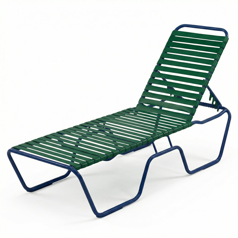 Armless Chaise, Sherwood Green Strap/Midnight