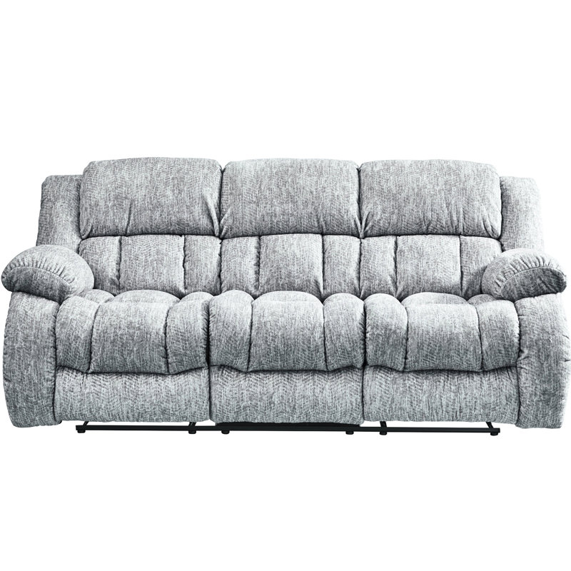 Gris inclinable - 100%, meubles à mécanisme manuel 40,51 po Largeur, chaise avant rembourrée, structure en bois