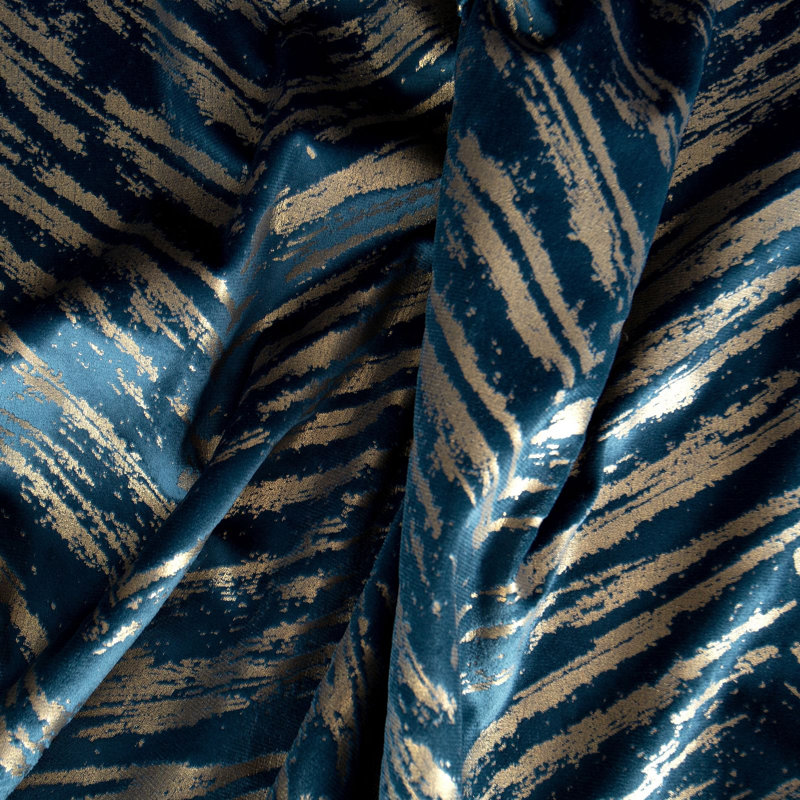 Adelya Blackout Curtains Single Panel, Marine