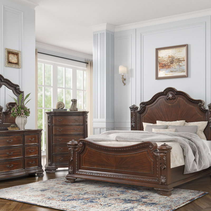 Miroir de style traditionnel avec cadre en bois