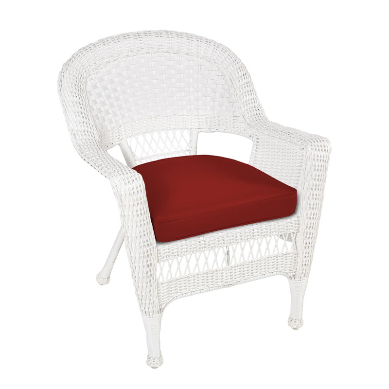 Arliss Steel Outdoor Lounge Chair, Red, White