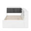 Lit plateforme simple avec lit gigogne, tablettes et tête de lit-1133194738