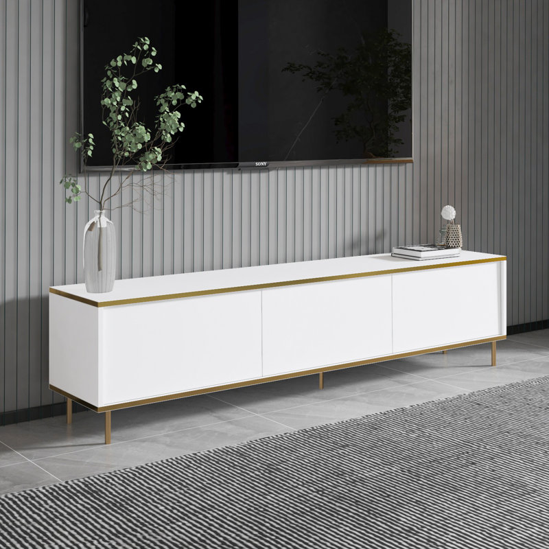 Keikei Unfinished TV Stand, Cream