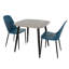 Aspen 3-Piece Casual Dining Set - Square Dining Table & 3 Duo Plastic Chairs -105507943-124157431