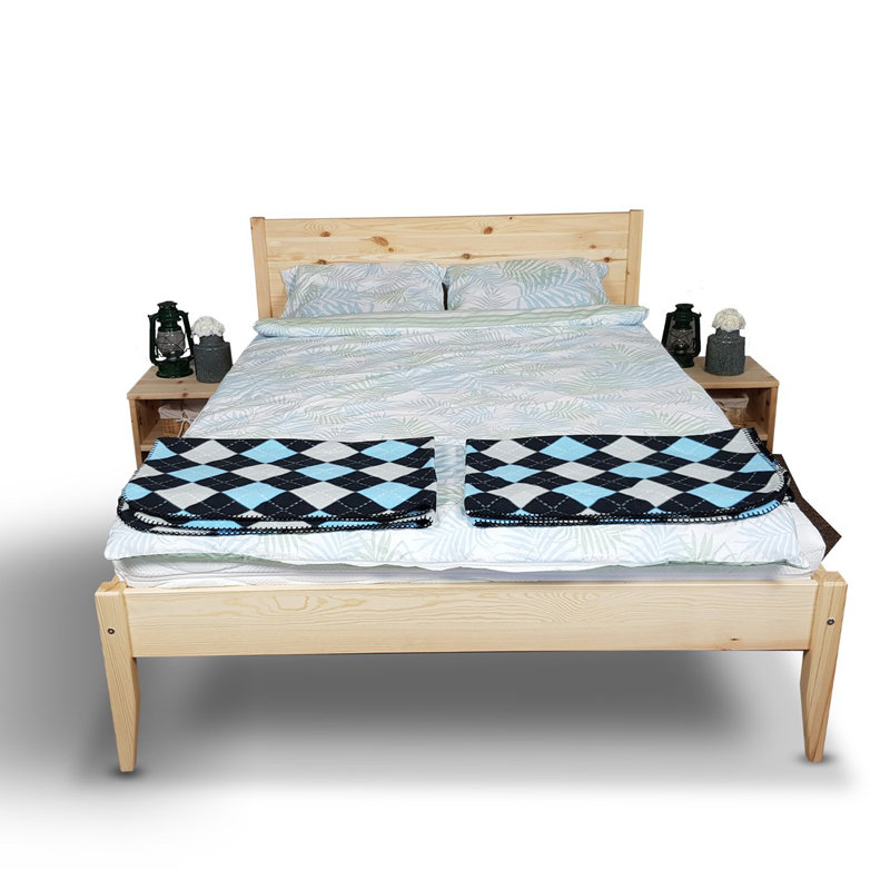 Felder Solid Wood Bed, Natural, European Single (90 x 200cm)