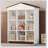 House-shaped Storage Rack with Nine Storage Compartments, Three-layer Storage Shelf with Colorblock Design-1732282329