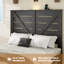 Tête de lit double, cadre de lit plateforme en bois, silencieux, aucun sommier nécessaire et outil d'assemblage facile, grand rangement sous le lit-1098923573-1098923578