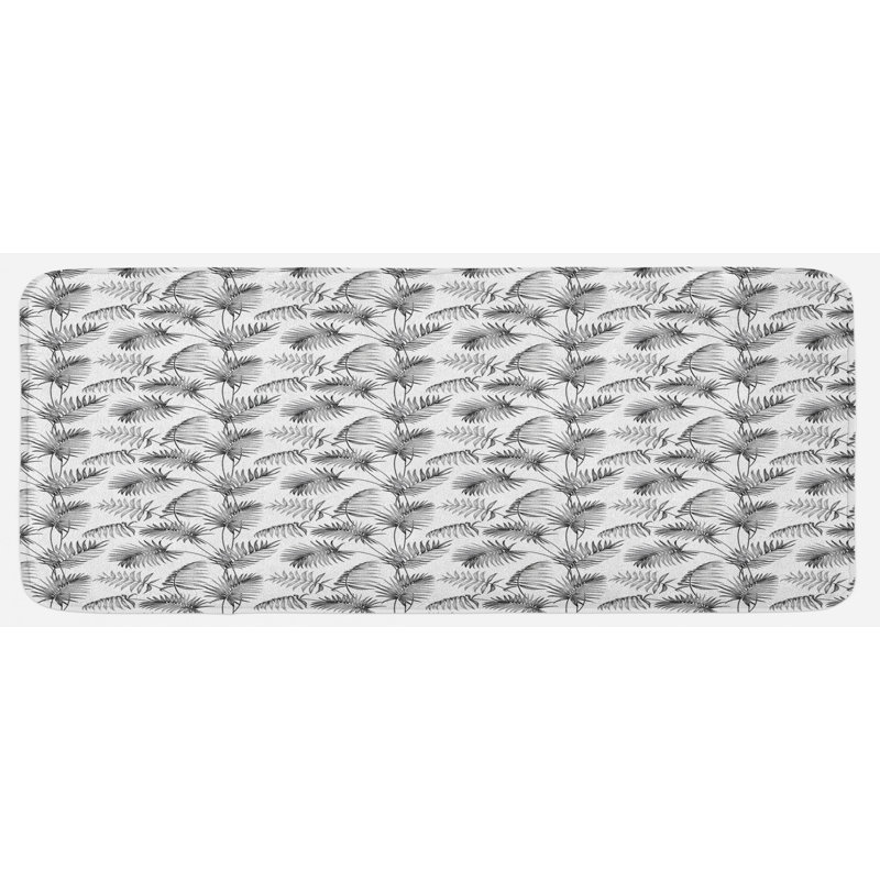 Coastal Floral Synthetic Kitchen Mat