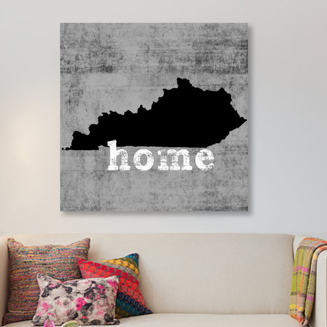 « this is home series : kentucky », reproduction d’impression sur toile, H 26 po x l 26 po x P 1,5 po