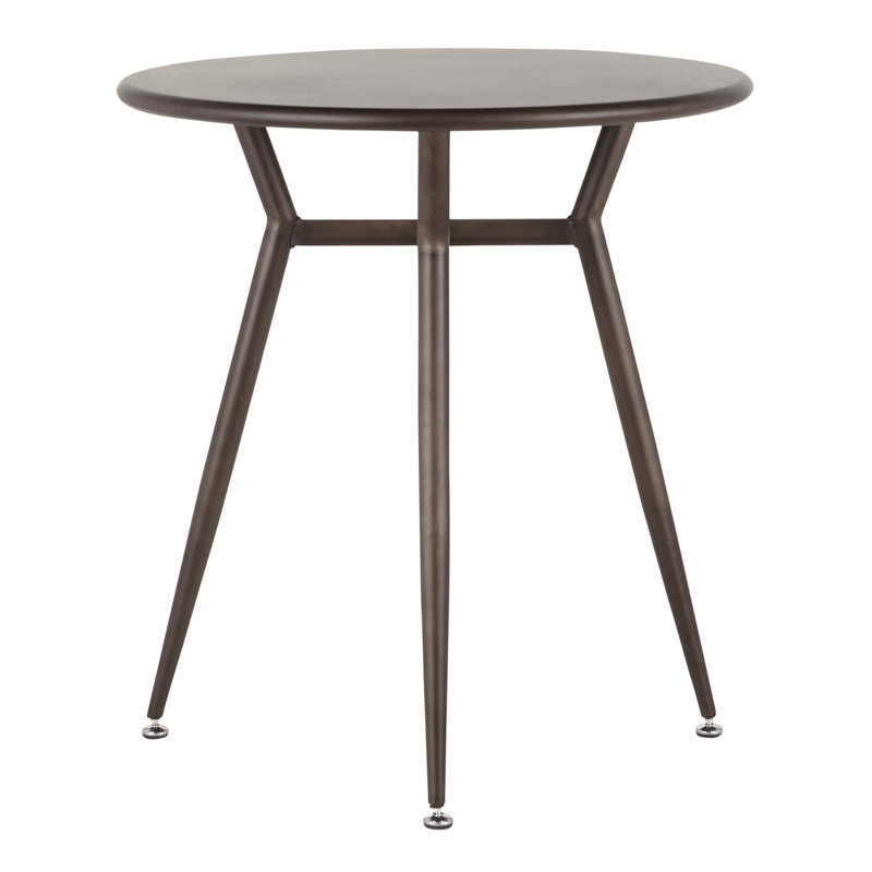 Round Dinette Table in Antique Metal