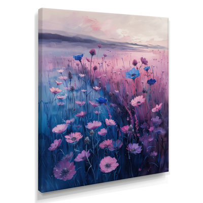 «Blue Purple Summer Meadow Cornflowers Serenity - Cornflowers», reproduction d'art