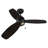 52" DC Motor Pull-chain 3 Blades Ceiling Fan with Light, Downrod, and Golden Trim