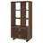 3-Shelf Open Bookcase with Doors