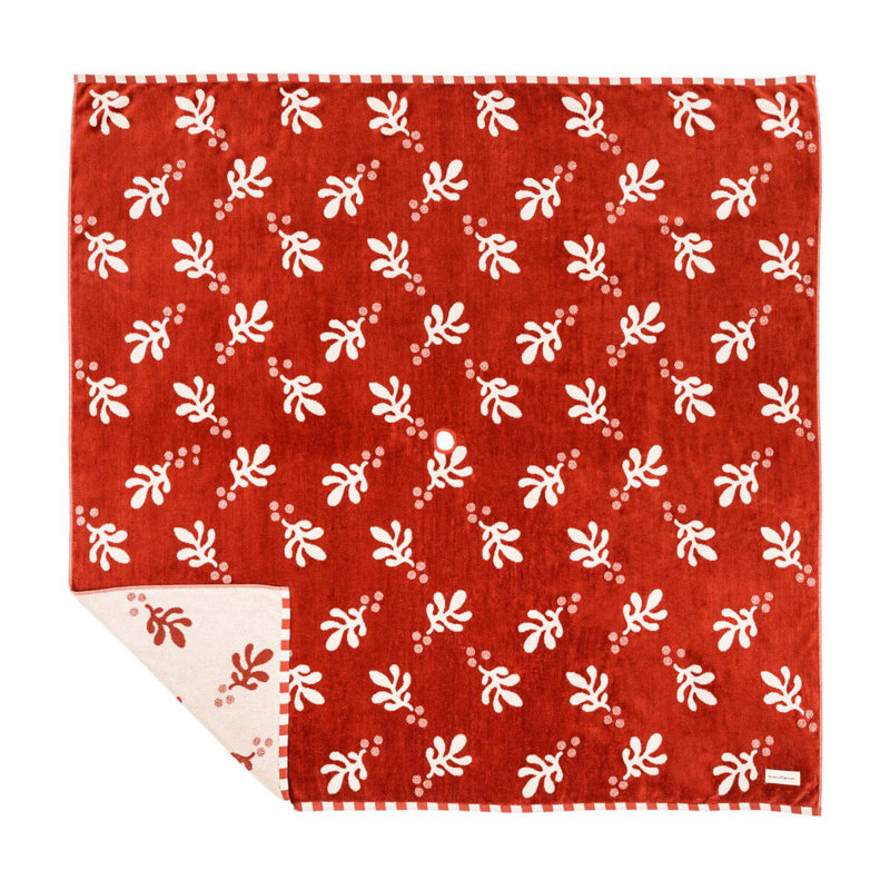 Beach Blanket, Red/White
