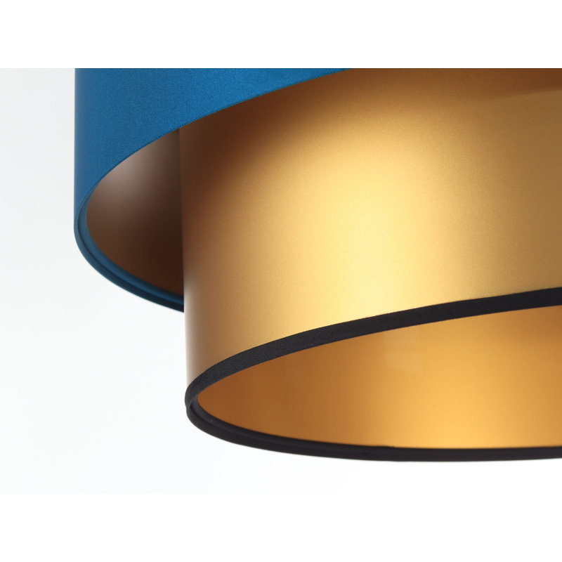 Shandra 1 - Light Black Drum Pendant, Blue, 20" H x 50" W x 50" D
