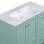 Meuble-lavabo moderne de 36 pouces avec chargement USB, deux portes et trois tiroirs avec meuble-lavabo, petit meuble-lavabo avec lavabo simple, robinets non inclus