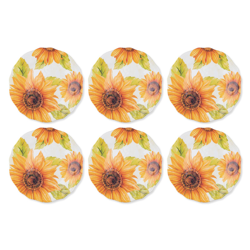 Sunflower, 8 3/4" Melamine Plate S6