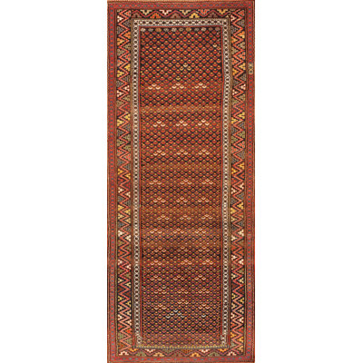 Tapis de couloir antique en laine