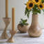 Vase en bois de manguier