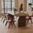 Nut-brown Oval Solid Wood Dining Table-1565034594