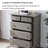 31.50"Gray Solid Wood Five-Drawer Cabinet