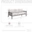 Canapé d'extérieur 3 places en aluminium