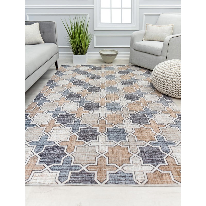 Celestia Contemporary RusticTaupe Area Rug, Rectangle 8' x 10'