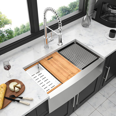 36" Kitchen Sink: 36X22x10 Inch Stainless Steel, Thick Coating To Condensation And Rust Smooth Surface For Hygiene