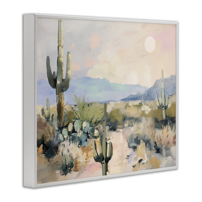 Désert des prairies avec art giclée de cactus, design par Annabelle Hall