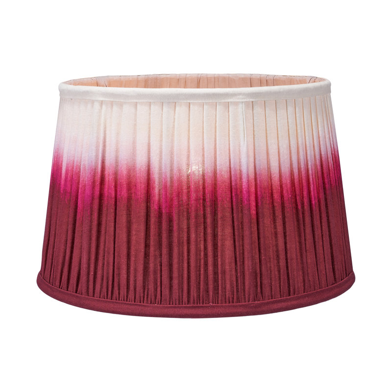 Scallop Cotton Empire Lamp Shade ( Uno ), 15cm H x 25cm W x 25cmD, Red