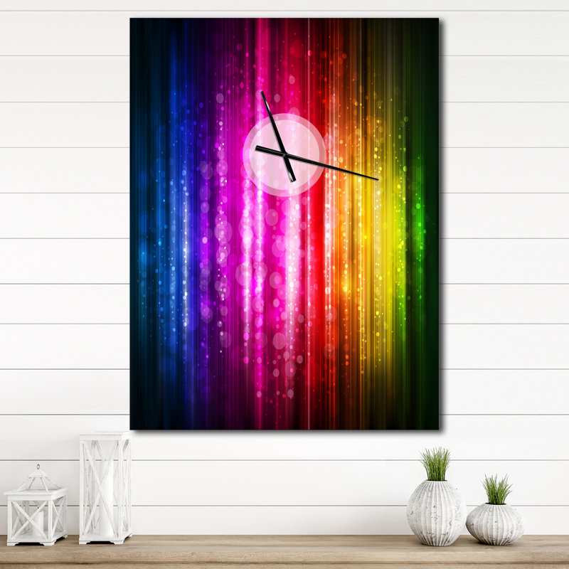 Fond lumineux - horloge murale moderne, H 32 po x l 24 po x P 1 po