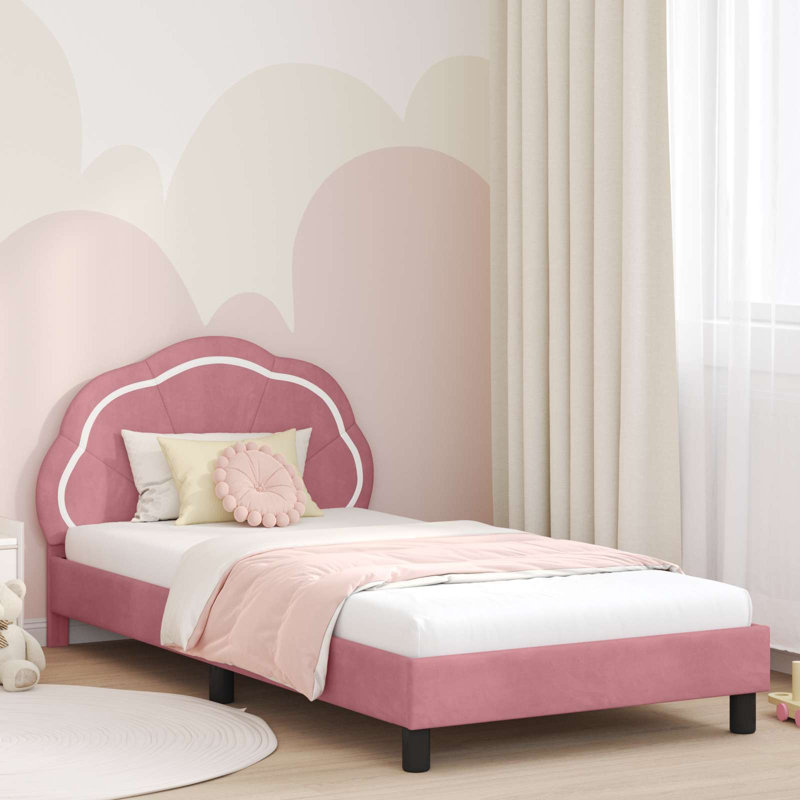 Bed Frame, European Single (90 x 200 cm), Pink