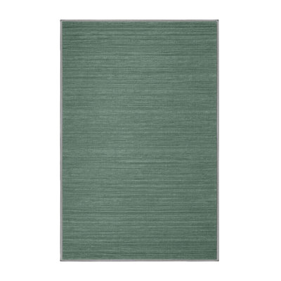 Machine Washable Solid Gray Area Rug