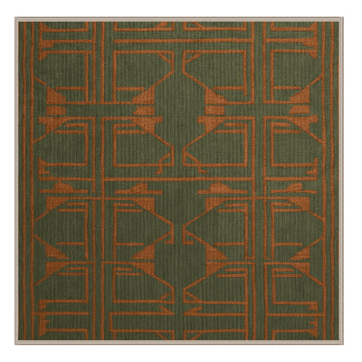 Tapis brun treillis lavable à la machine