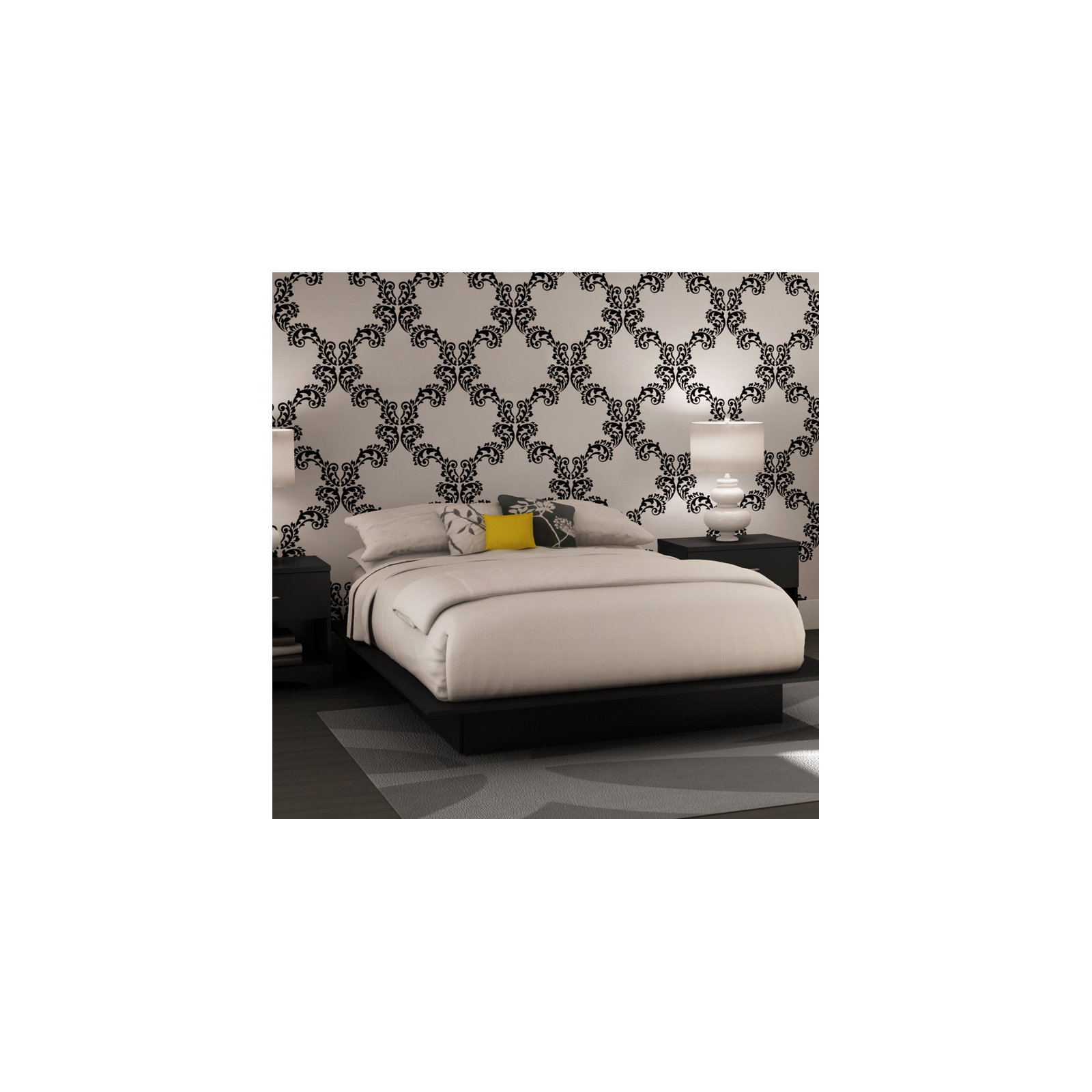 Step One Full/Queen Platform Bed, Black