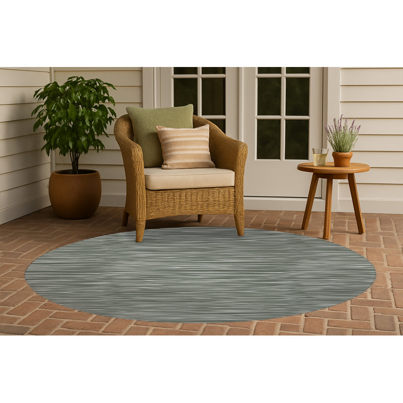 Tapis d'extérieur antidérapant Thick N Thin, Rond 5 pi