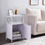 Modern bedside Table with Storage Shelf and Door, Industrial Nightstand for Bedroom, Living Room-1170492865