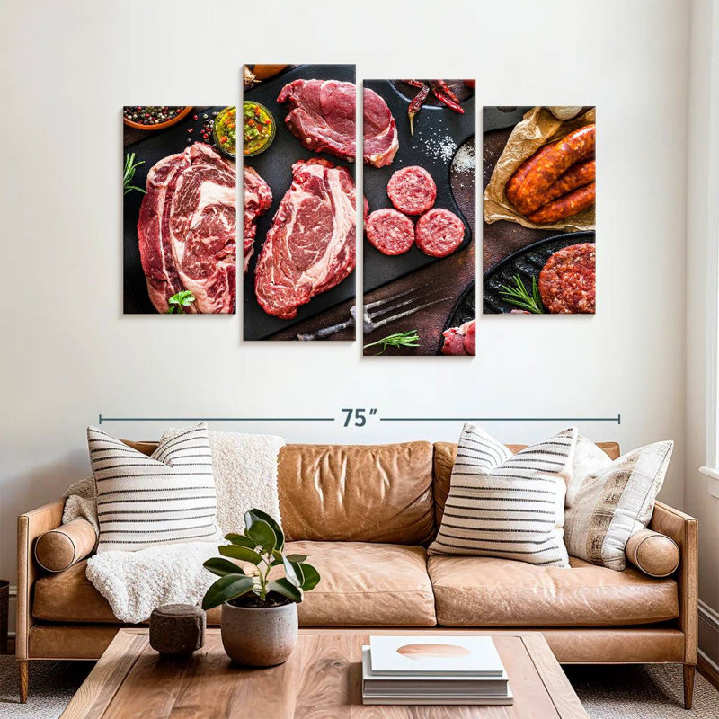 Viande crue assaisonnée Yarlin, H 42 po x l 68 po