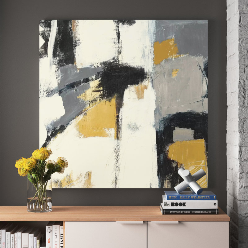 Catalina I - Wrapped Canvas Print, 93.98 cm H x 93.98 cm W, Black Floater Framed