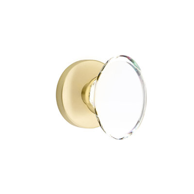 Privacy Hampton Crystal Knob with Disk Rose