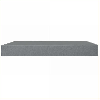 Mattress Foundation | Twin XL 9 in Foldable Metal Bed Base with Non-Slip Cover | Gray | Polyester